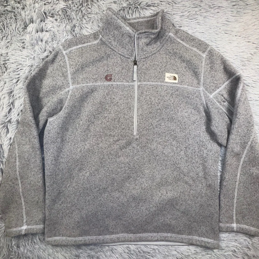 The North Face Gordon Lyons 1/4 Zip Pullover Mens XL Gray‎ Fleece Classic Jacket